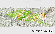 Physical Panoramic Map of Nanping Shi, lighten, semi-desaturated