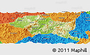 Physical Panoramic Map of Nanping Shi, political outside