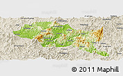 Physical Panoramic Map of Nanping Shi, shaded relief outside