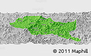 Political Panoramic Map of Nanping Shi, lighten, desaturated
