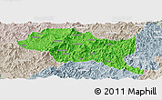 Political Panoramic Map of Nanping Shi, lighten, semi-desaturated