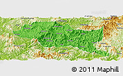 Political Panoramic Map of Nanping Shi, physical outside