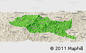 Political Panoramic Map of Nanping Shi, shaded relief outside