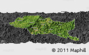 Satellite Panoramic Map of Nanping Shi, darken, desaturated