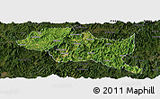 Satellite Panoramic Map of Nanping Shi, darken