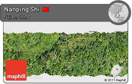 Satellite Panoramic Map of Nanping Shi