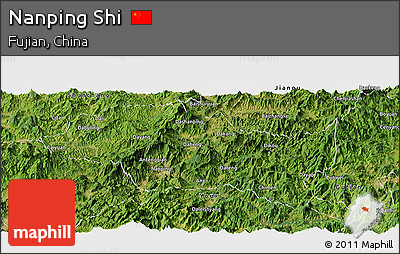 Satellite Panoramic Map of Nanping Shi