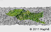 Satellite Panoramic Map of Nanping Shi, lighten, desaturated