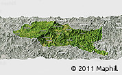 Satellite Panoramic Map of Nanping Shi, lighten, semi-desaturated