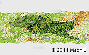 Satellite Panoramic Map of Nanping Shi, physical outside