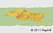 Savanna Style Panoramic Map of Nanping Shi, single color outside