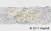 Shaded Relief Panoramic Map of Nanping Shi, desaturated