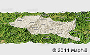 Shaded Relief Panoramic Map of Nanping Shi, satellite outside
