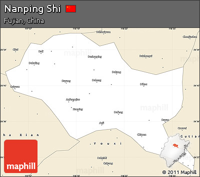 Classic Style Simple Map of Nanping Shi