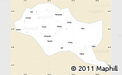 Classic Style Simple Map of Nanping Shi, single color outside