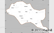Gray Simple Map of Nanping Shi, cropped outside