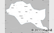Gray Simple Map of Nanping Shi, single color outside