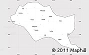 Silver Style Simple Map of Nanping Shi, cropped outside