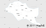 Silver Style Simple Map of Nanping Shi, single color outside