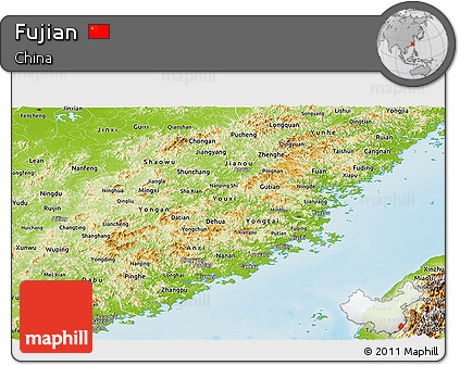 Physical Panoramic Map of Fujian