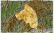 Physical 3D Map of Pingnan, darken