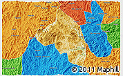 Physical 3D Map of Pingnan, political outside