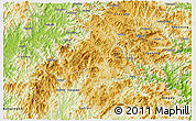 Physical 3D Map of Pingnan