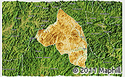 Physical 3D Map of Pingnan, satellite outside