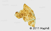 Physical 3D Map of Pingnan, single color outside