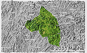 Satellite 3D Map of Pingnan, lighten, desaturated