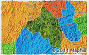 Satellite 3D Map of Pingnan, political outside