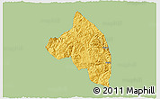 Savanna Style 3D Map of Pingnan, single color outside