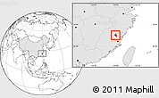 Blank Location Map of Pingnan, highlighted country