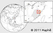 Blank Location Map of Pingnan, highlighted parent region
