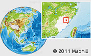 Physical Location Map of Pingnan, highlighted parent region