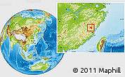 Physical Location Map of Pingnan