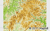 Physical Map of Pingnan