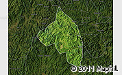 Satellite Map of Pingnan, darken