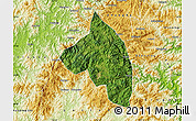 Satellite Map of Pingnan, physical outside