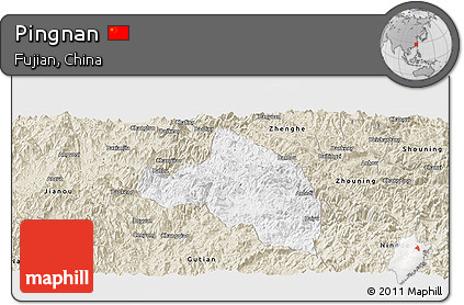 Classic Style Panoramic Map of Pingnan