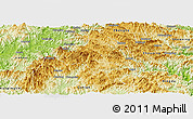 Physical Panoramic Map of Pingnan