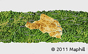 Physical Panoramic Map of Pingnan, satellite outside