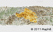 Physical Panoramic Map of Pingnan, semi-desaturated