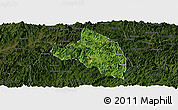 Satellite Panoramic Map of Pingnan, darken