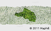 Satellite Panoramic Map of Pingnan, lighten