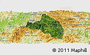 Satellite Panoramic Map of Pingnan, physical outside