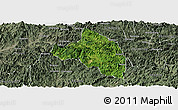 Satellite Panoramic Map of Pingnan, semi-desaturated