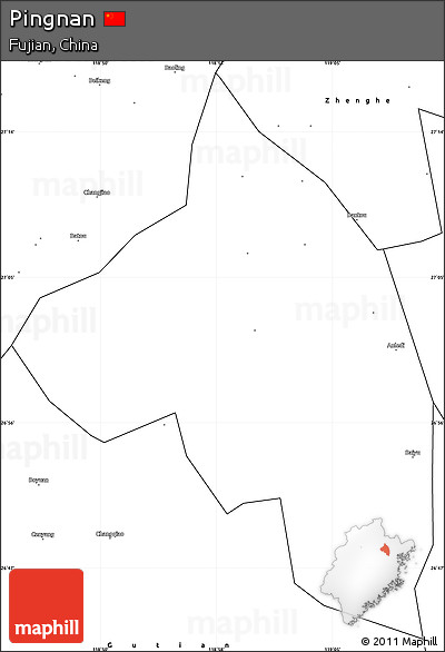 Blank Simple Map of Pingnan