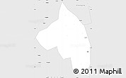 Silver Style Simple Map of Pingnan