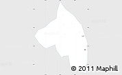 Silver Style Simple Map of Pingnan, single color outside